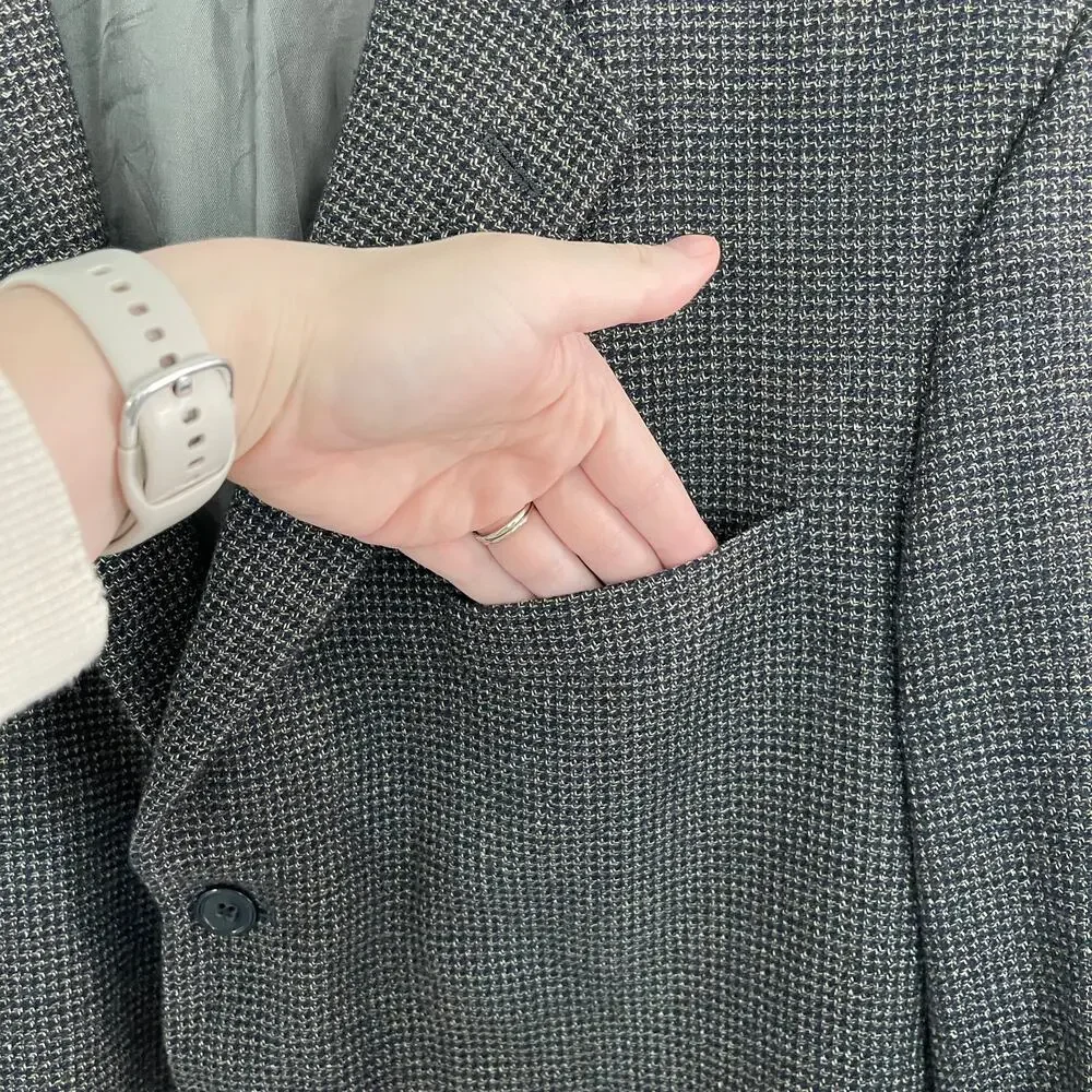 Monsieur by Givenchy Vintage Houndstooth Wool Sports Coat